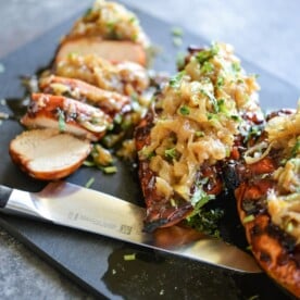 Smothered BBQ Chicken Breasts