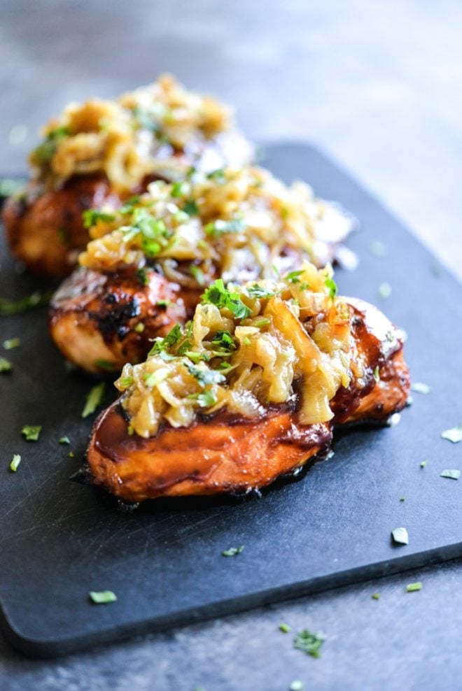 Smothered BBQ Chicken Breasts