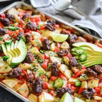 chorizo sheet pan breakfast