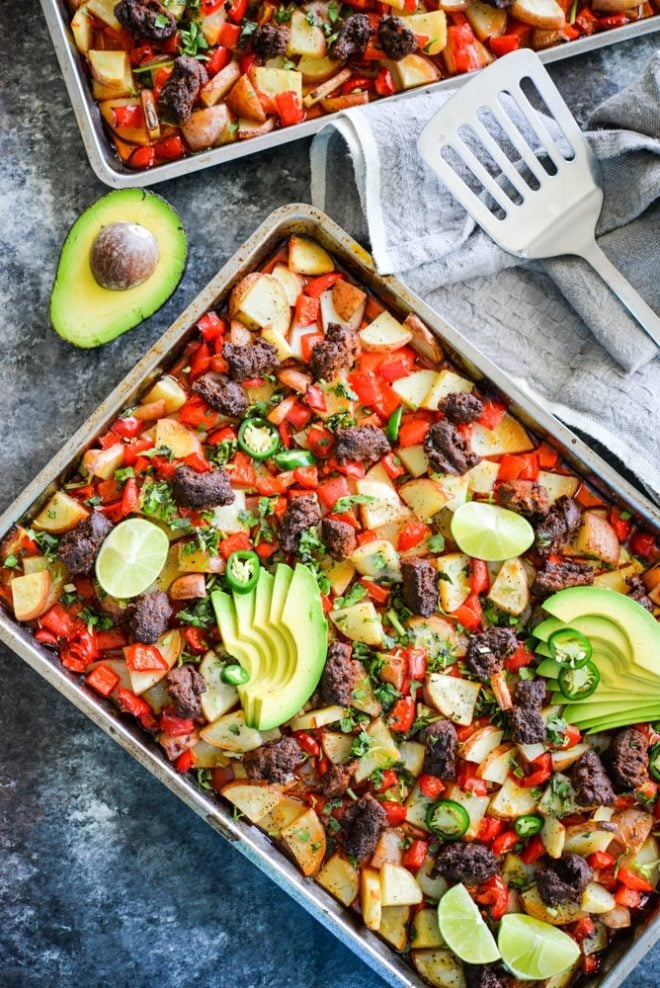 Chorizo Potato Sheet Pan Breakfast