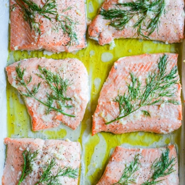 Dill and Garlic Baked Salmon