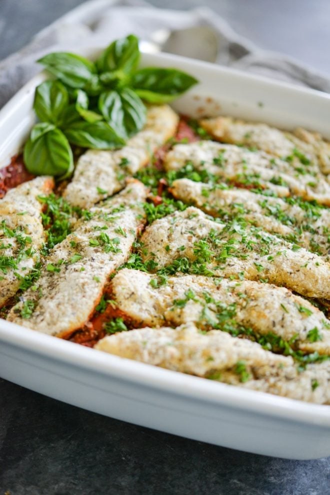 paleo chicken parmesan casserole