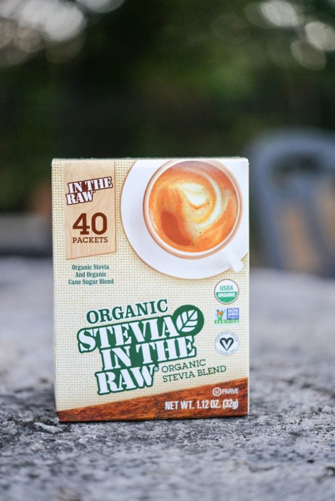 a box of organic stevia in the raw