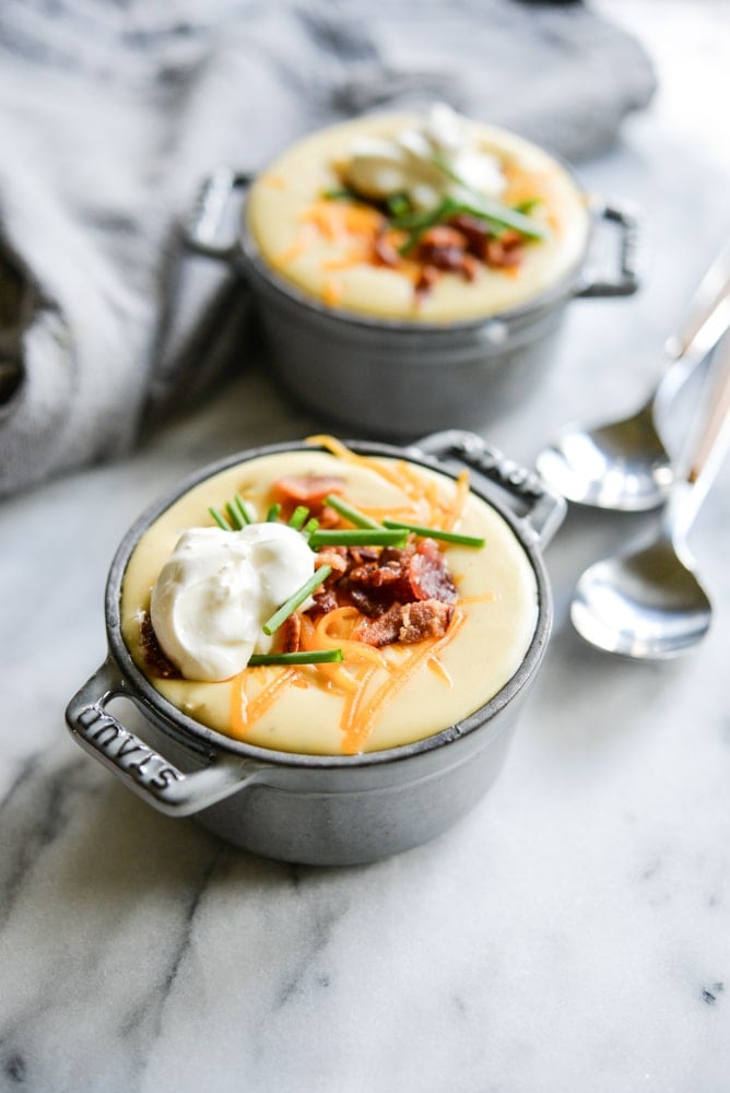 healthy soup roundup loaded baked potato soup