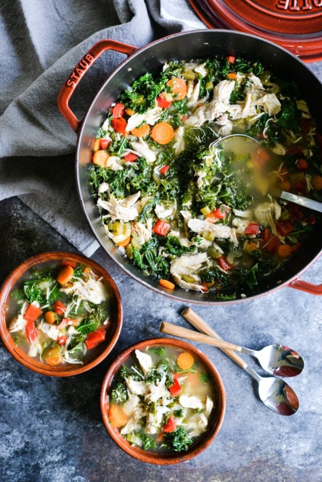 Squeaky Clean Chicken & Veggie Soup