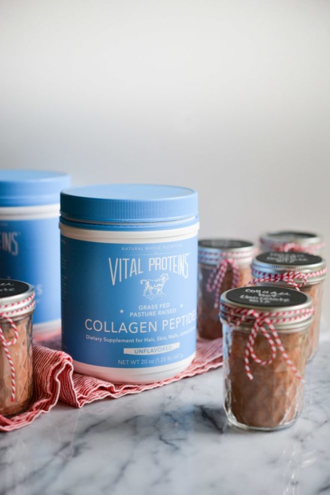 This collagen hot chocolate mix is perfect for holiday gifting, easy to put together, and totally Paleo friendly and dairy free!