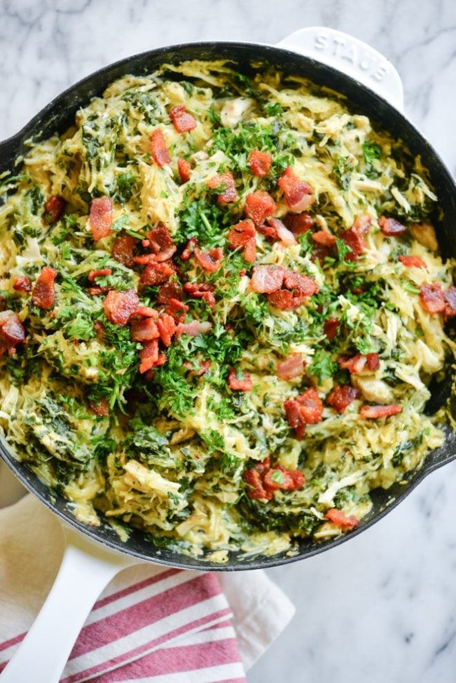 Chicken Carbonara Spaghetti Squash Casserole