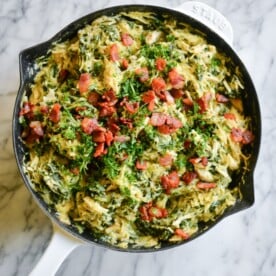 chicken carbonara spaghetti squash casserole