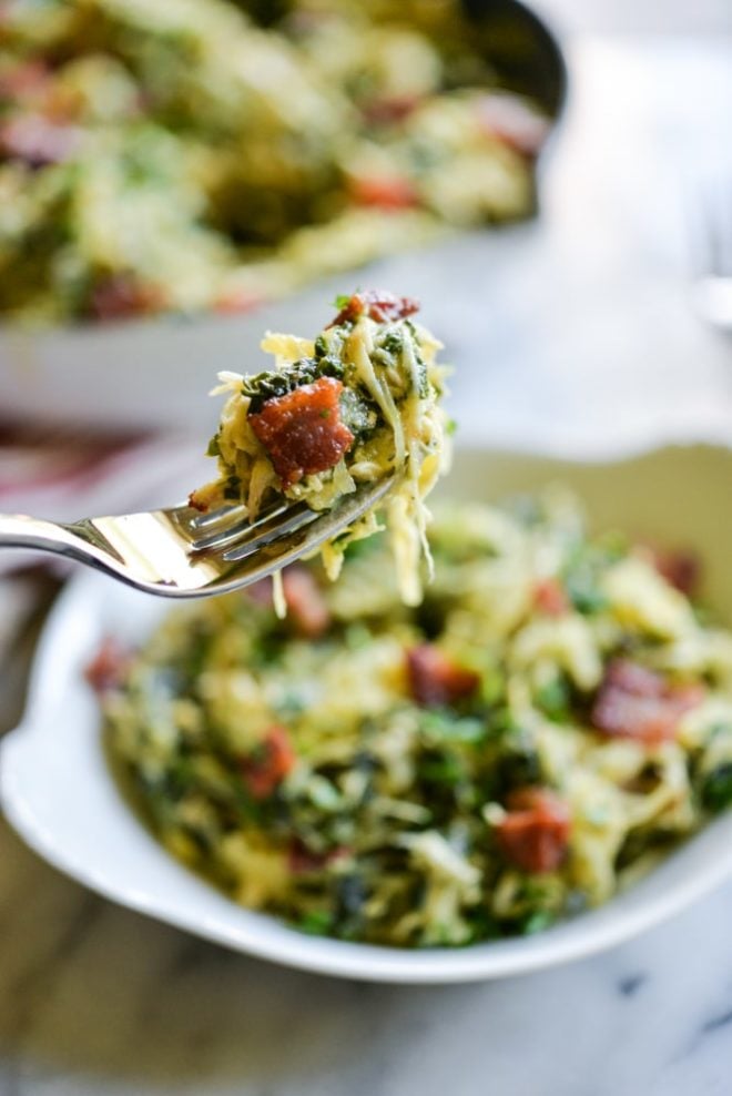 Chicken Carbonara Spaghetti Squash Casserole