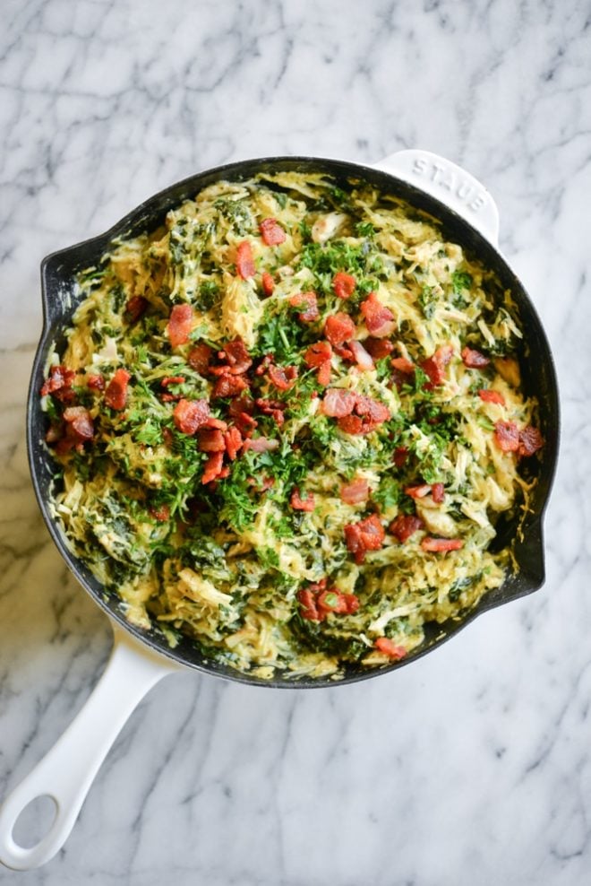 Chicken Carbonara Spaghetti Squash Casserole