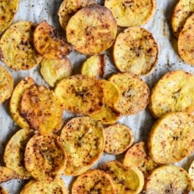 Chili-Lime Oven Baked Plantain Chips