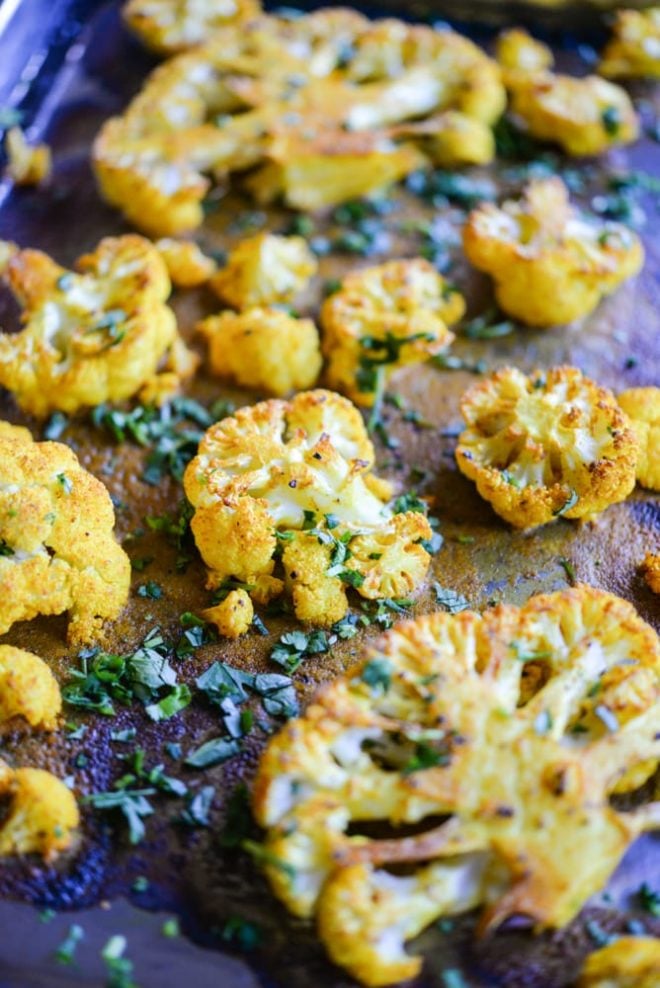 Curried Roasted Cauliflower