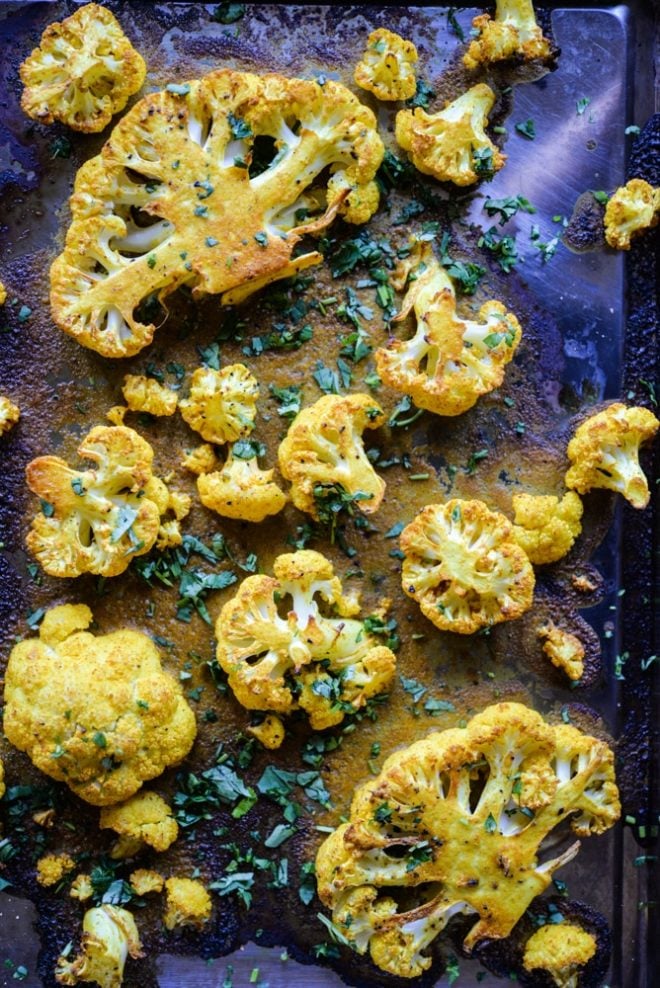 Curried Roasted Cauliflower