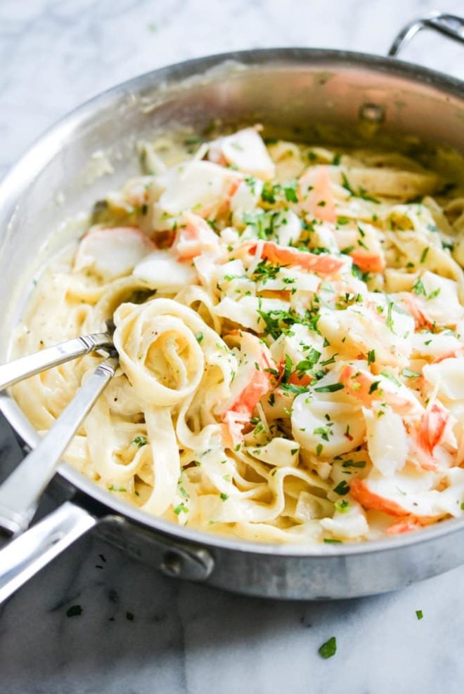 Decadent Lobster Alfredo with Fettuccine Fed & Fit