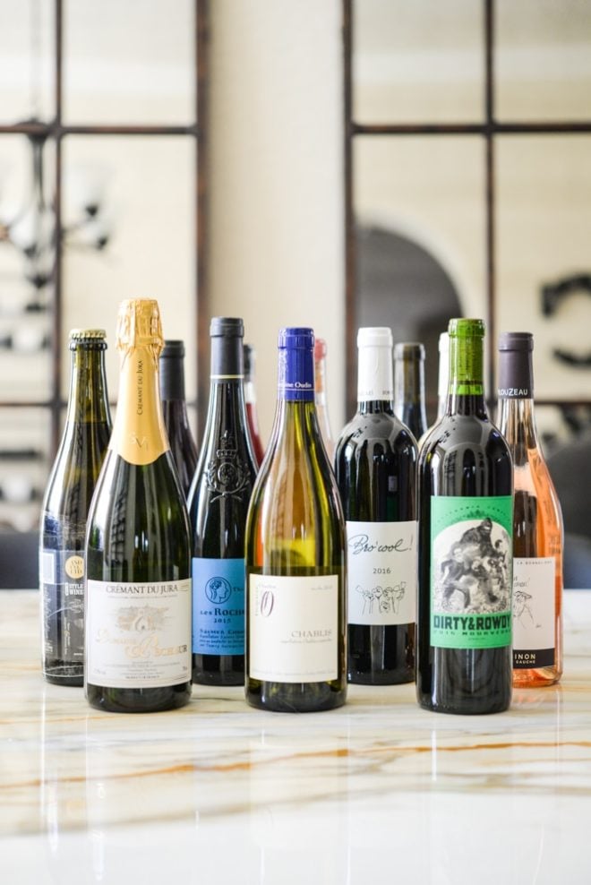 assorted natural wine bottles