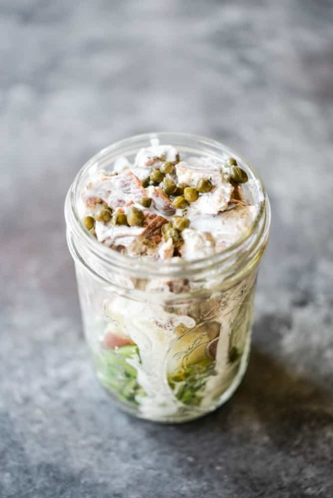 Smoked Herring Mason Jar Salads