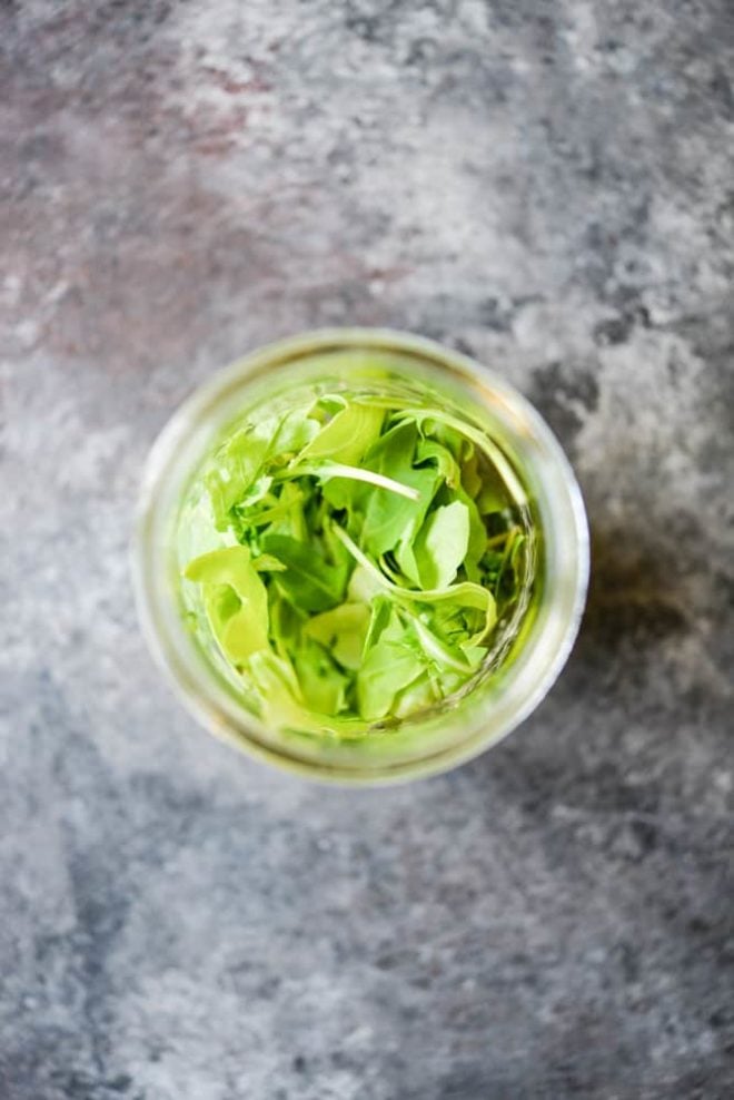 Smoked herring mason jar salads