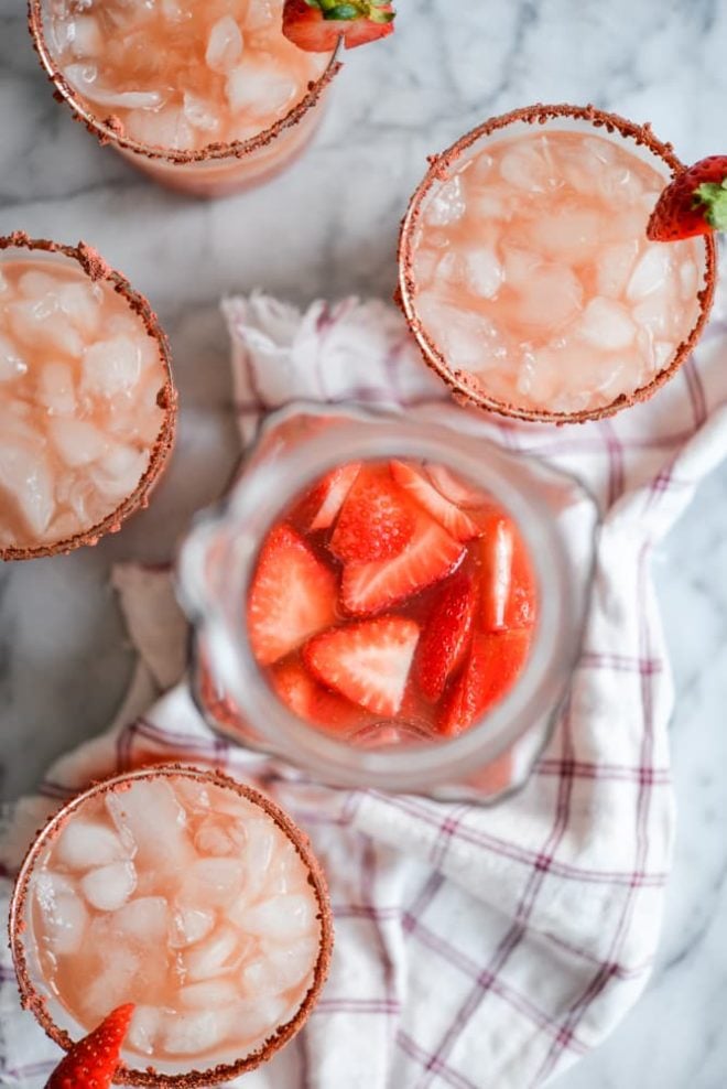 Sparkling rosé margaritas