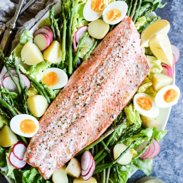Big Batch Salmon Nicoise Salad
