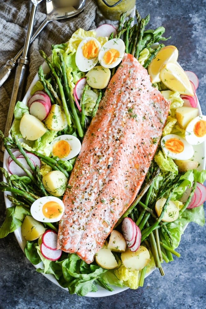 Big Batch Salmon Nicoise Salad