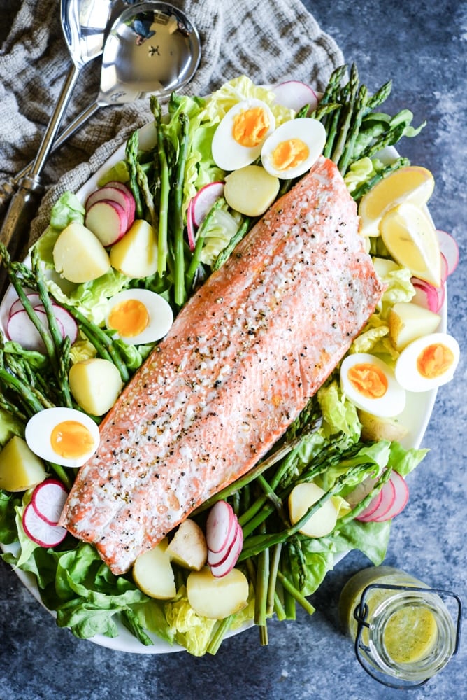 Big Batch Salmon Nicoise Salad