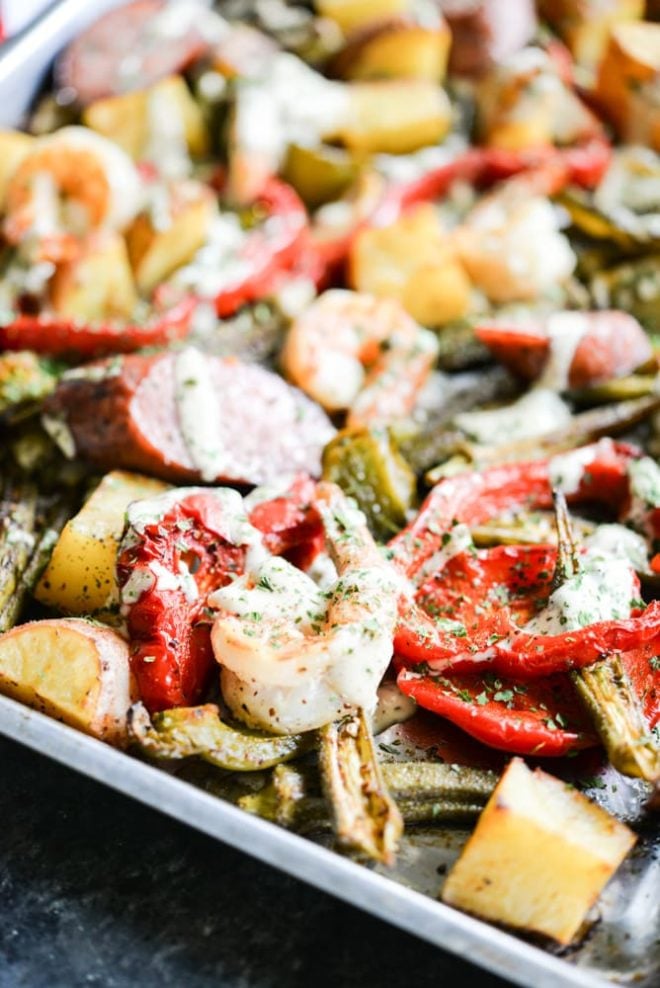 Cajun Shrimp Sheet Pan Dinner Fed And Fit