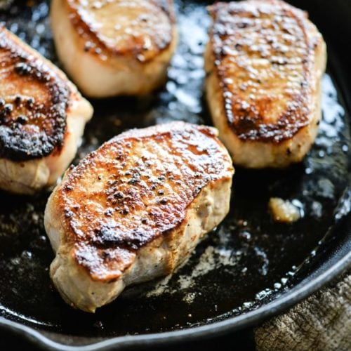 Juicy Pan Seared Pork Chops (with Easy Brine!)- Fed & Fit