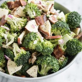 Crunchy Broccoli Salad with Bacon and Apple