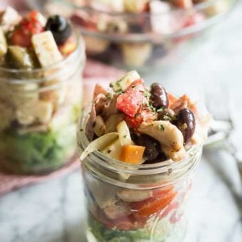 Mason Jar Antipasto Salad