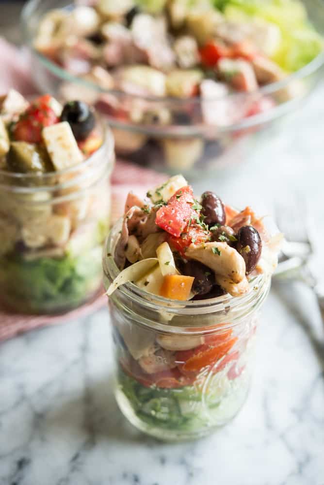 Individual Antipasto Salad Cups - Foodness Gracious