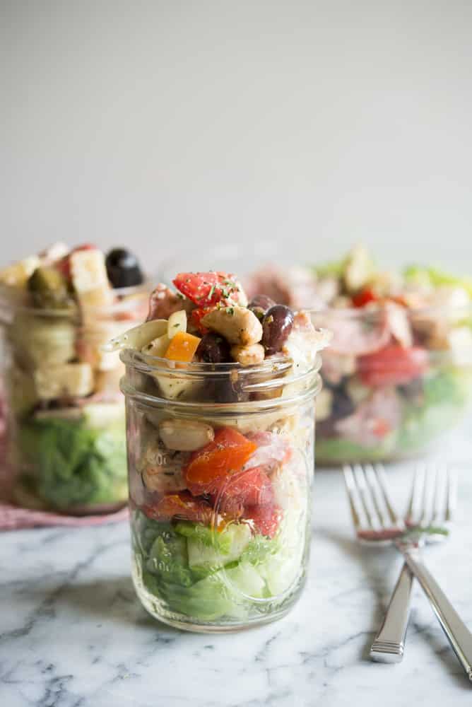 Mason Jar Antipasto Salad