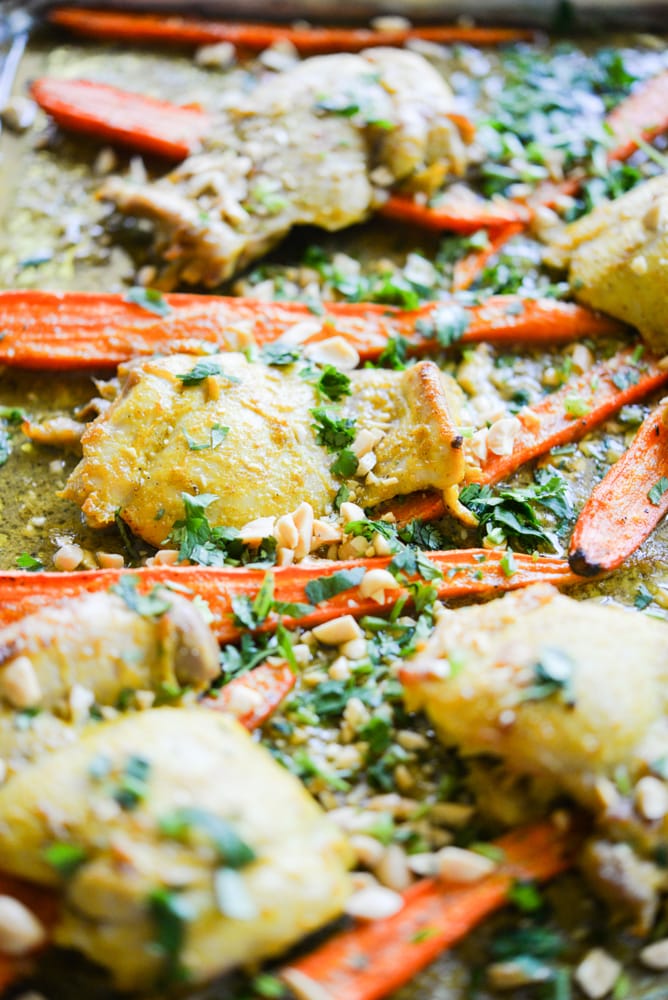 Curried Chicken Sheet Pan Dinner Fed and Fit-3