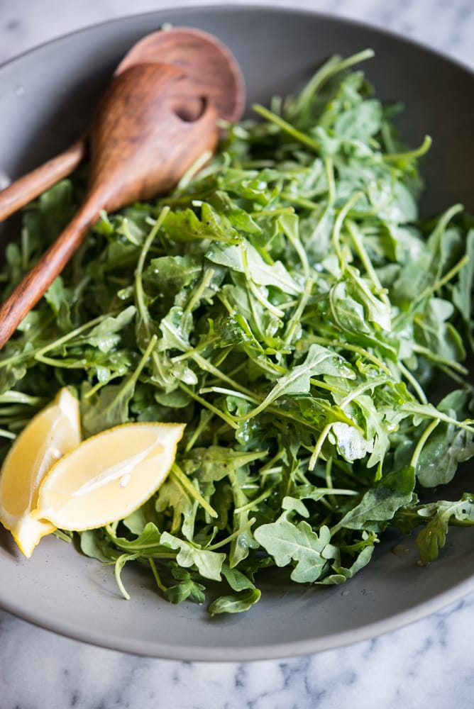 lemon sea salt arugula salad