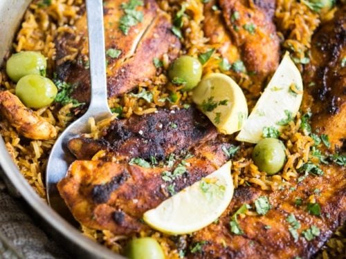 Moroccan-Chicken-Rice-Skillet-
