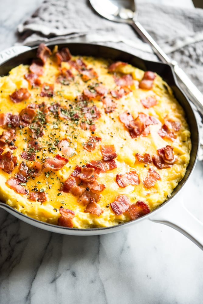 Loaded Twice Baked Whipped Potatoes - Fed & Fit