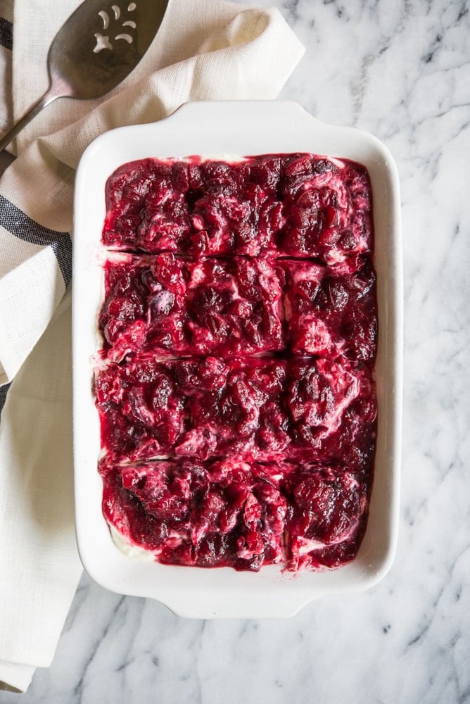 No-Bake Cranberry Cheesecake Bars