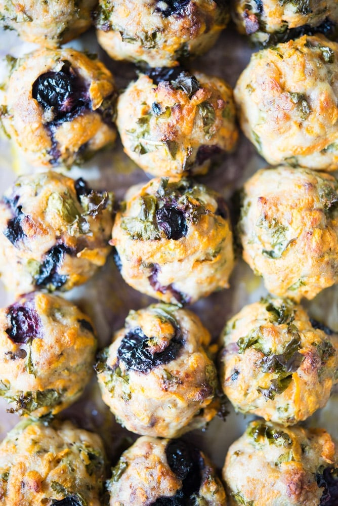 Blueberry sweet potato breakfast meatballs