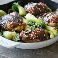 Paleo Teriyaki Chicken Thighs with Bok Choy