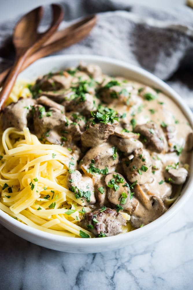 Gluten Free Beef Stroganoff