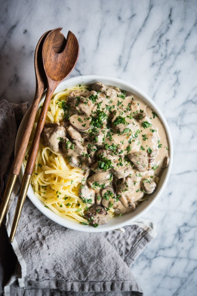 Gluten Free Beef Stroganoff