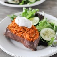 Twice Baked Loaded Sweet Potatoes