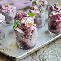 Paleo Blueberry Crumble Ice Cream