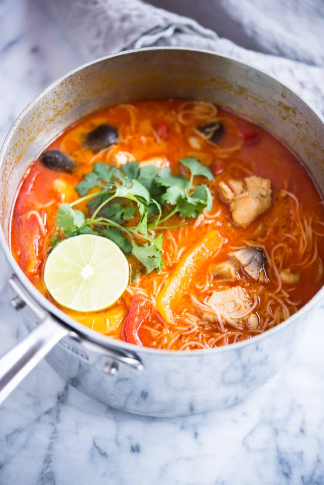 Thai curry chicken soup