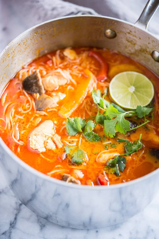 Thai curry chicken soup