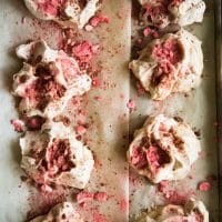 Strawberry Meringue Cookies