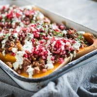 Sausage Stuffed Butternut Squash