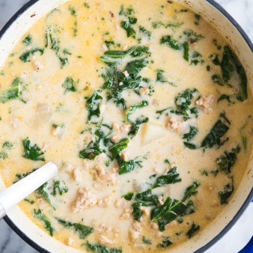 Creamy Sausage Kale Soup Recipe (Zuppa Toscana) | Fed & Fit