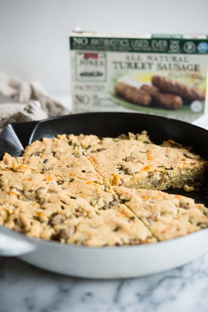 grain-free cheddar and sausage scones