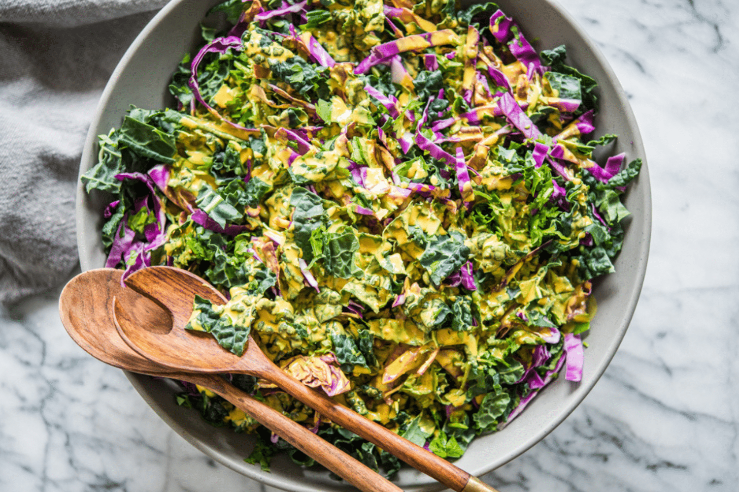 Lacinato Kale Salad (Big Batch Anti Inflammatory Salad) Fed & Fit