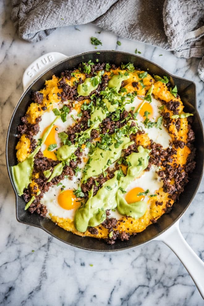 Grits and Chorizo Breakfast Skillet